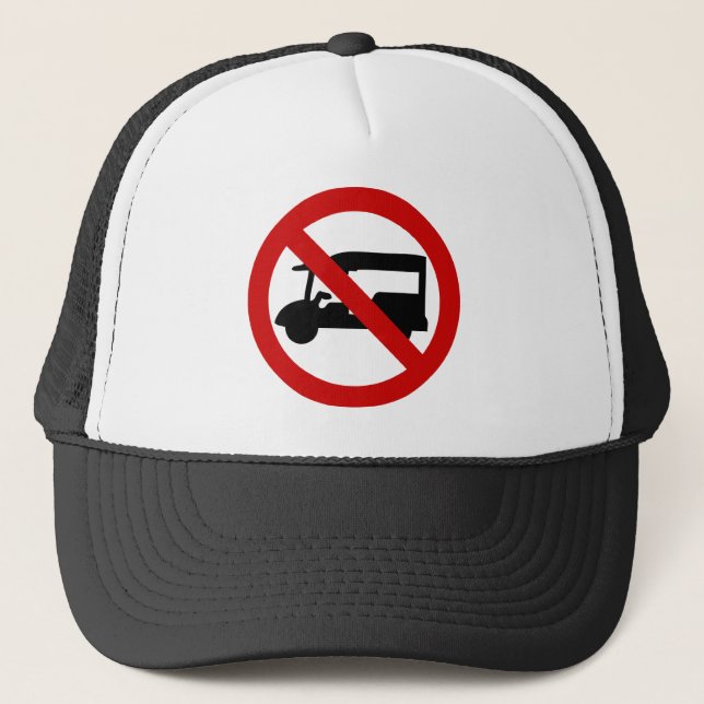 NO Tuk-Tuk TAXI ⚠ Thai Road Sign ⚠ Trucker Hat (Front)