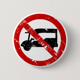 NO Tuk-Tuk TAXI Vintage ⚠ Thai Road Sign ⚠ 6 Cm Round Badge