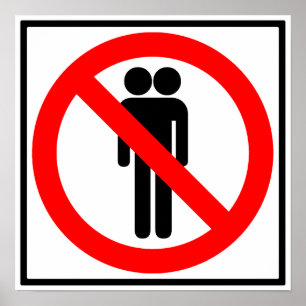 No Two-Headed People Sign