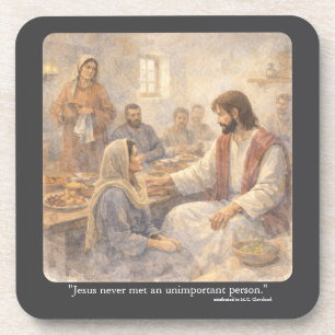 No unimportant person coaster