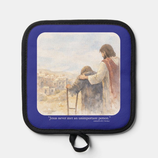 No unimportant person pot holder (Front)
