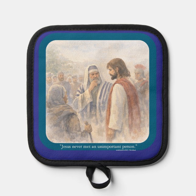 No unimportant person pot holder (Front)