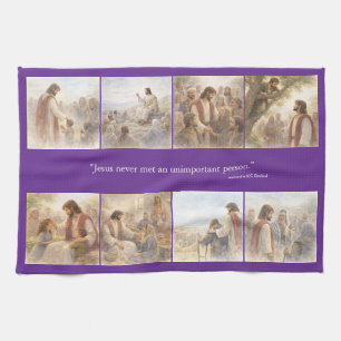 No unimportant person tea towel