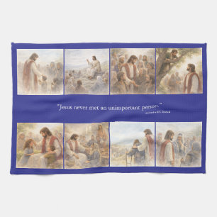 No unimportant person tea towel