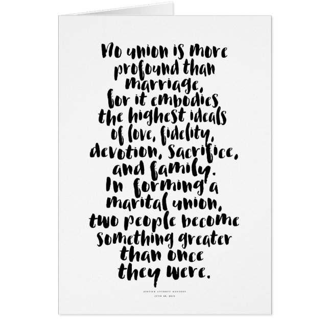 No Union is More Profound Love Wins Card (Front)