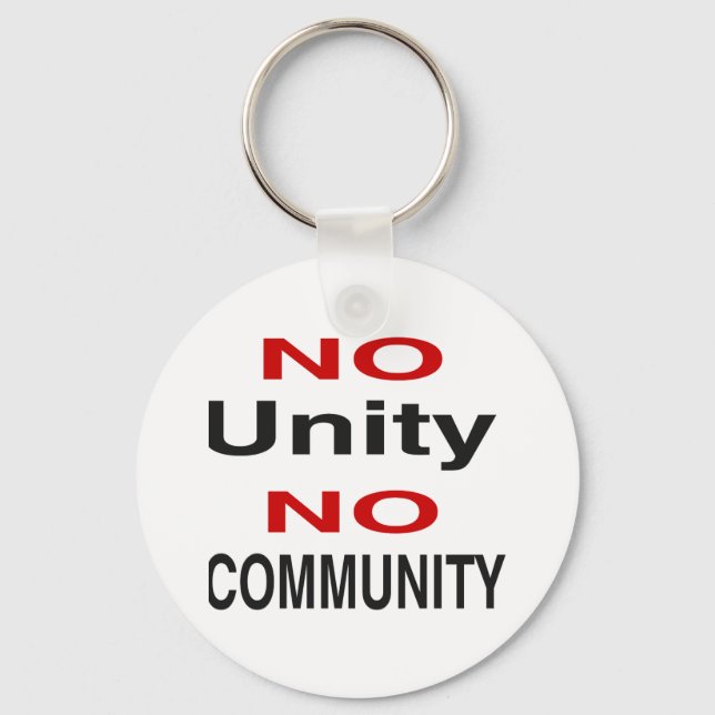 No unity no community key ring (Front)