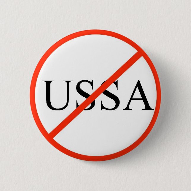 No USSA 6 Cm Round Badge (Front)