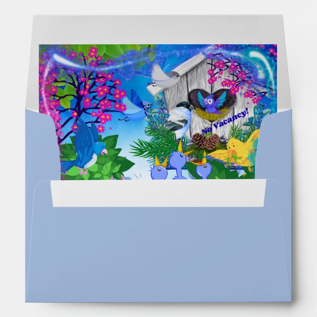 No Vacancy Bird House Matching Envelopes (Back (Bottom))