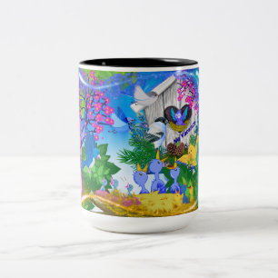 No Vacancy Bird House Mug