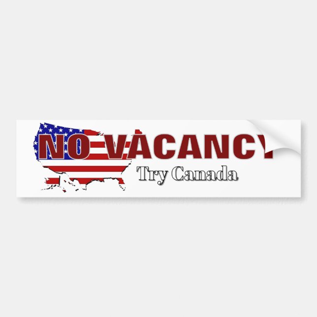 No Vacancy - Secure The Border Bumper Sticker (Front)