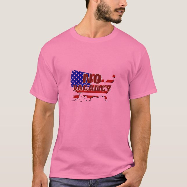 No Vacancy - Secure The Border (Front and Back) T-Shirt (Front)