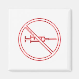 No vaccination sign, Anti vaxxers concept Magnet