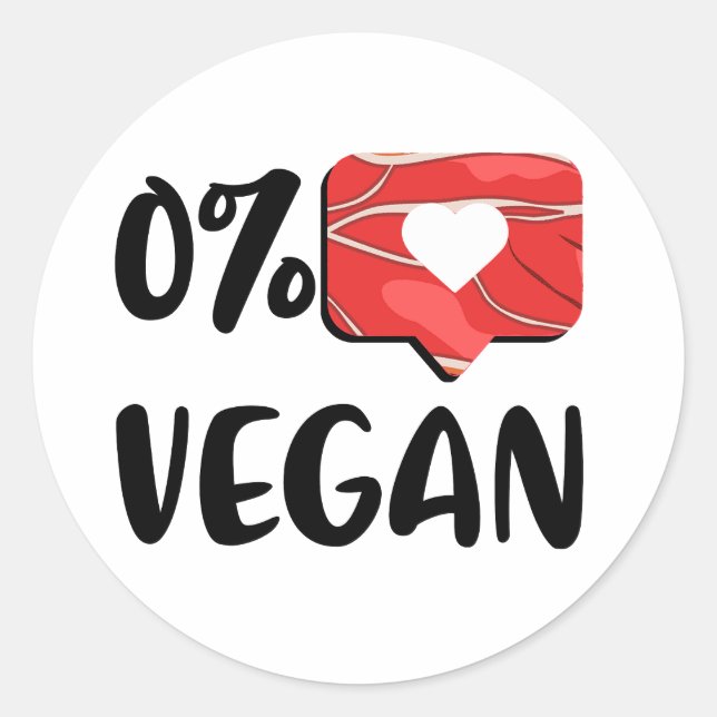 No Vegan Classic Round Sticker (Front)