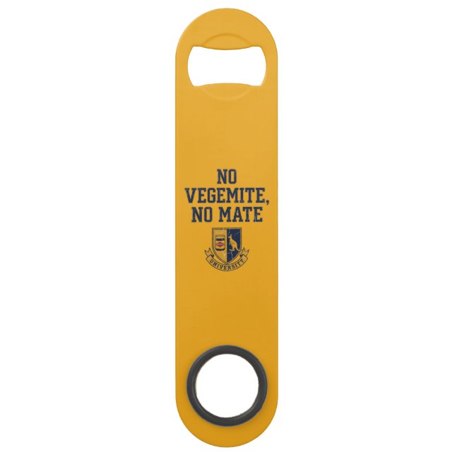 NO VEGEMITE, NO MATE Vintage University Crest (Front)
