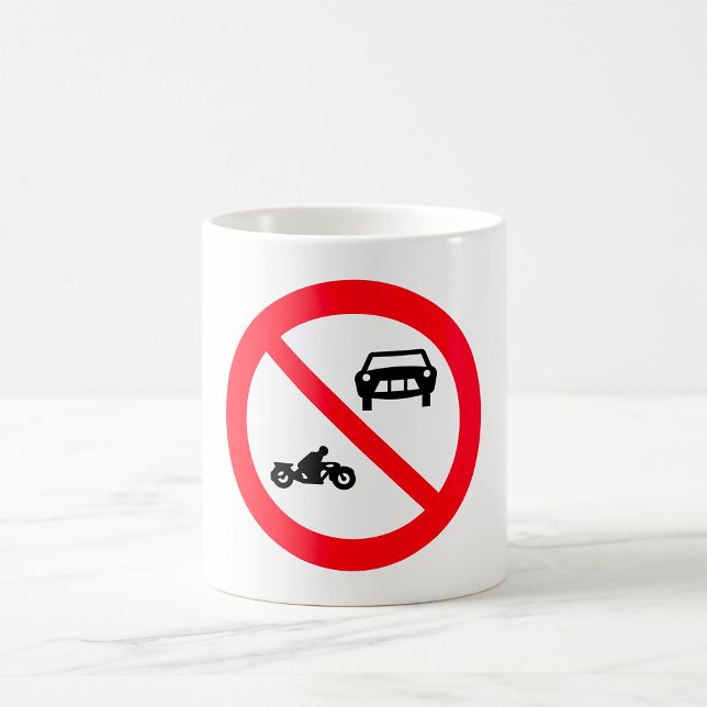 No Vehicles Road Sign Coffee Mug (Creator Uploaded)