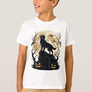 No Visible Text Detected. Spooky Halloween Dog Lov T-Shirt