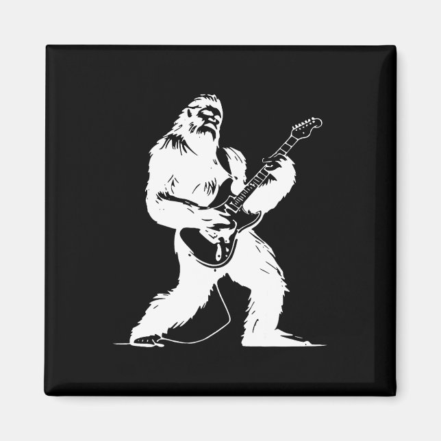 No Visible Text Detected Yeti Guitarist Rock Lover Magnet (Front)