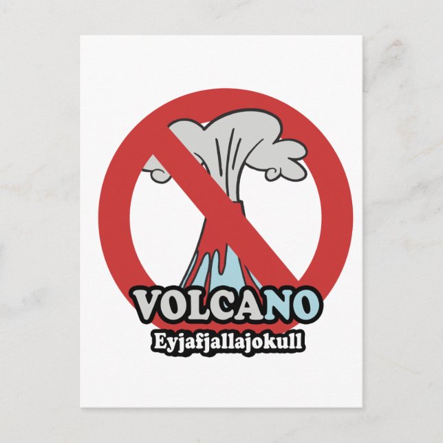 NO VOLCANO POSTCARD (Front)
