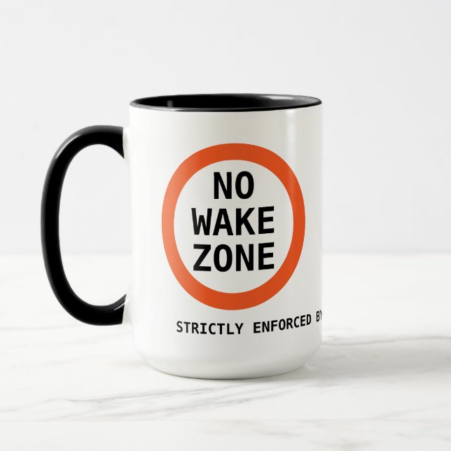 No Wake Zone Boating Mug (Left)