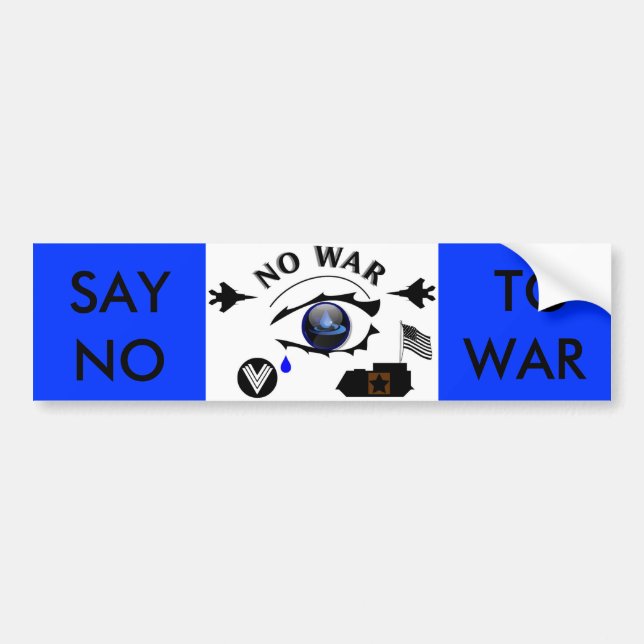 NO WAR BUMPER STICKER (Front)