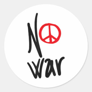 No War - Designs For The Peace Movement Classic Round Sticker