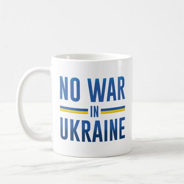 No War In Ukraine Coffee Mug (Left)