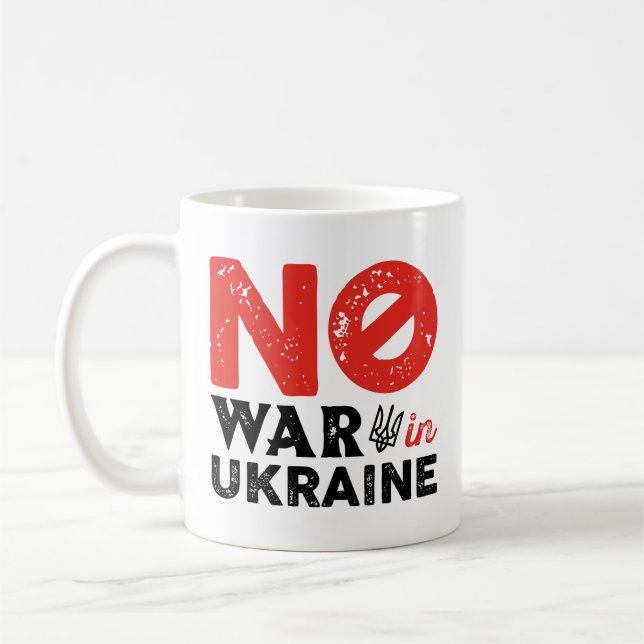 No War In Ukraine Coffee Mug (Left)