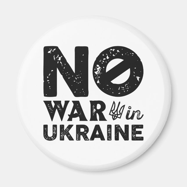 No War In Ukraine Magnet (Front)
