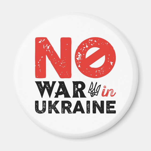 No War In Ukraine Magnet (Front)