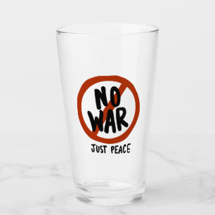 No War Just Peace Glass