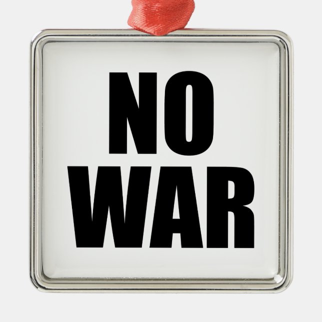 NO WAR METAL TREE DECORATION (Front)