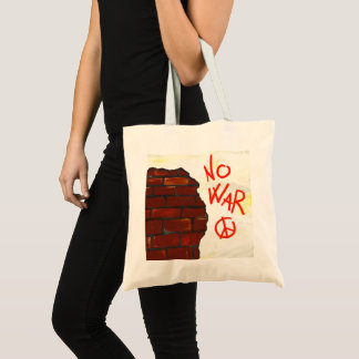 No war, mural painting. Digital illustration Tote Bag