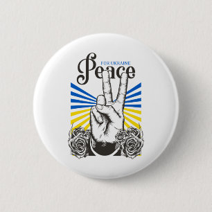 No War Peace For Ukraine 6 Cm Round Badge