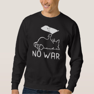 No War Peace Movement World Peace Flag Cat Sweatshirt