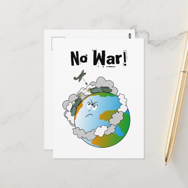 No war! postcard (Front/Back In Situ)