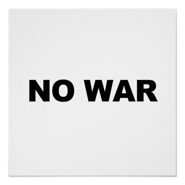 No War Poster (Front)