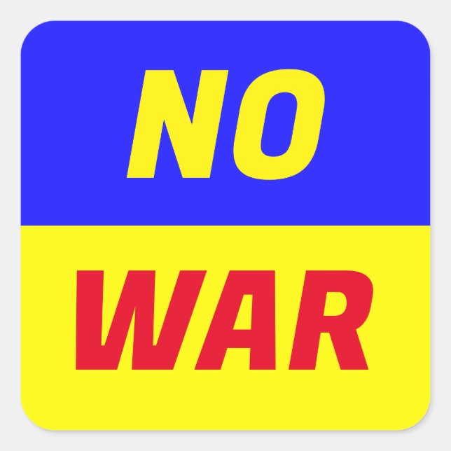 NO WAR Stickers (Front)
