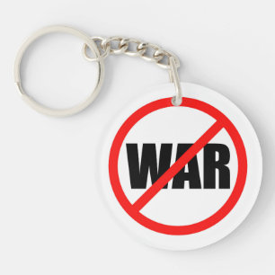 No War Symbol Key Ring