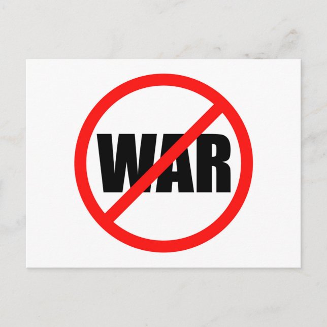 No War Symbol Postcard (Front)