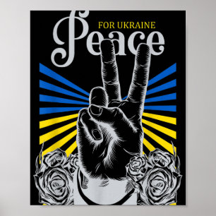 No War, Urkrian Flag, Peace To Ukraine Poster
