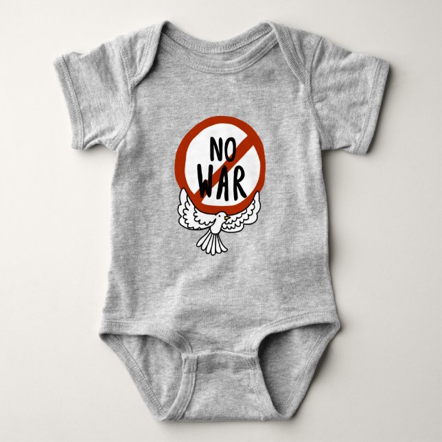 No War With Dove Baby Bodysuit (Front)
