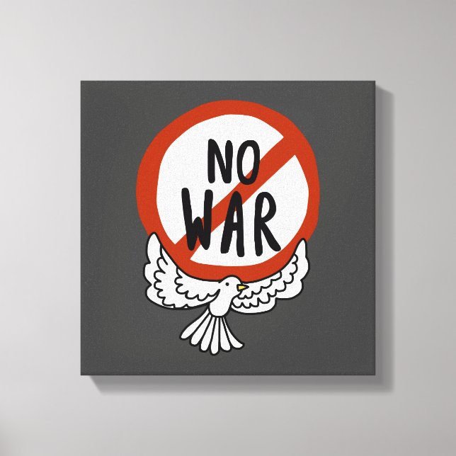 No War With Dove Canvas Print (Front)
