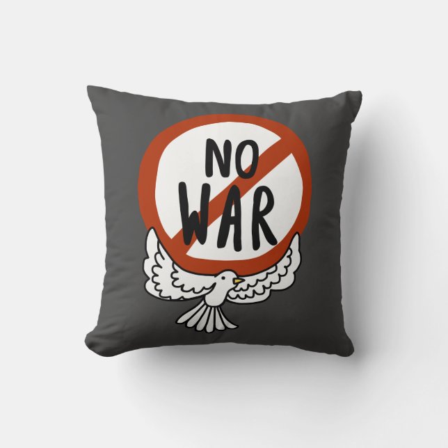 No War With Dove Cushion (Front)