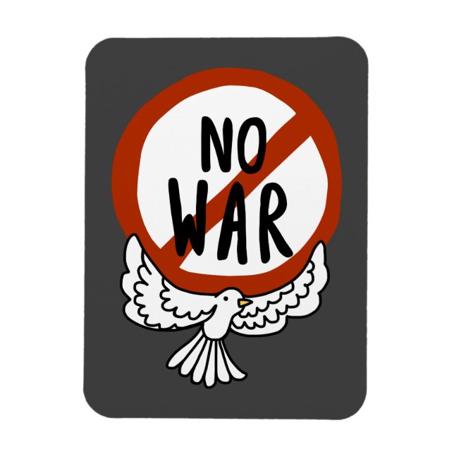 No War With Dove Magnet (Vertical)