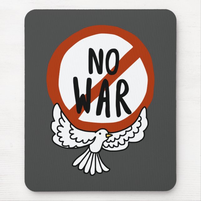 No War With Dove Mouse Pad (Front)