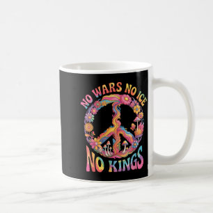 No wars no ice no kings floral peace sign coffee mug