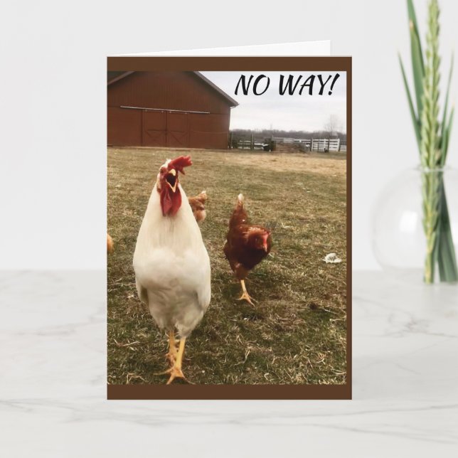 NO WAY YOU CAN'T BE "16" CARD (Front)