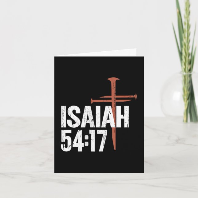 No Weapon Formed Against Me Shall Prosper - Front  Card (Front)