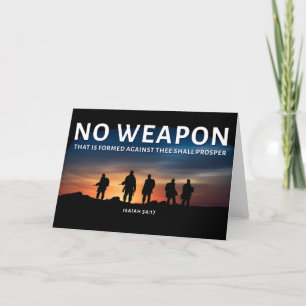 No Weapon Formed Against You Shall Prosper Bible   Card