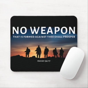 No Weapon Formed Against You Shall Prosper Bible Mouse Pad